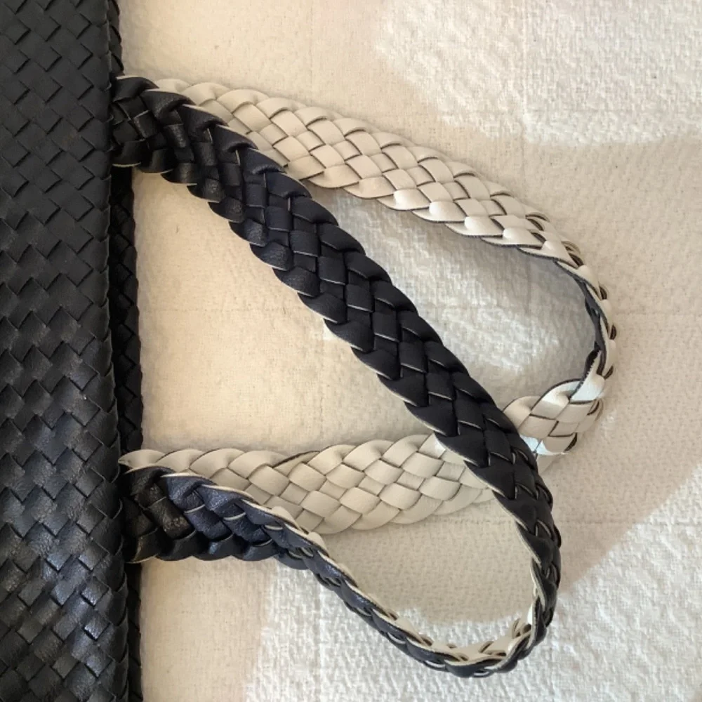 EUC Christian Lacroix navy white tote bag